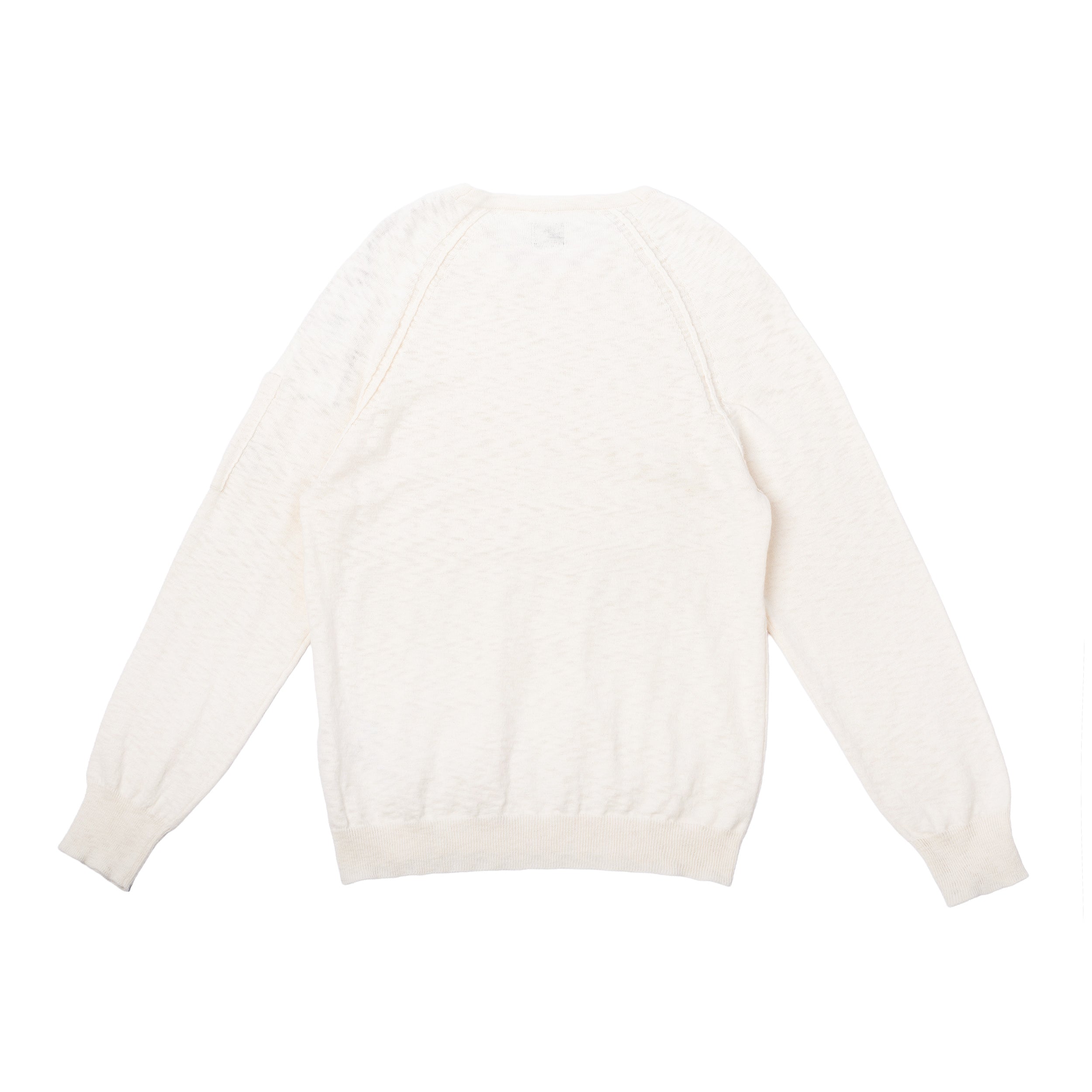 Cotton/Nylon Crewneck Lens Sweater