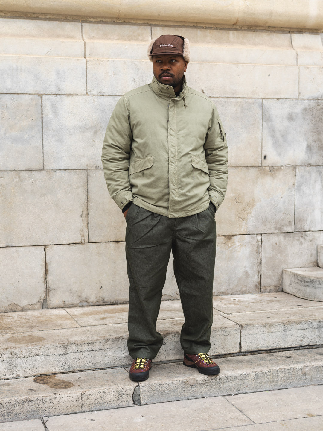 Two Tuck Wide Denim Pants