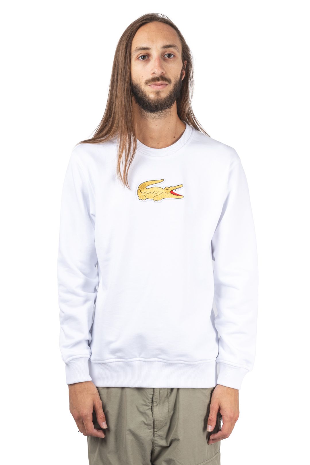 LACOSTE BIG LOGO GOLD SWEAT SH