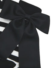 HAGENT STRIPED SOCKS WITH BOW