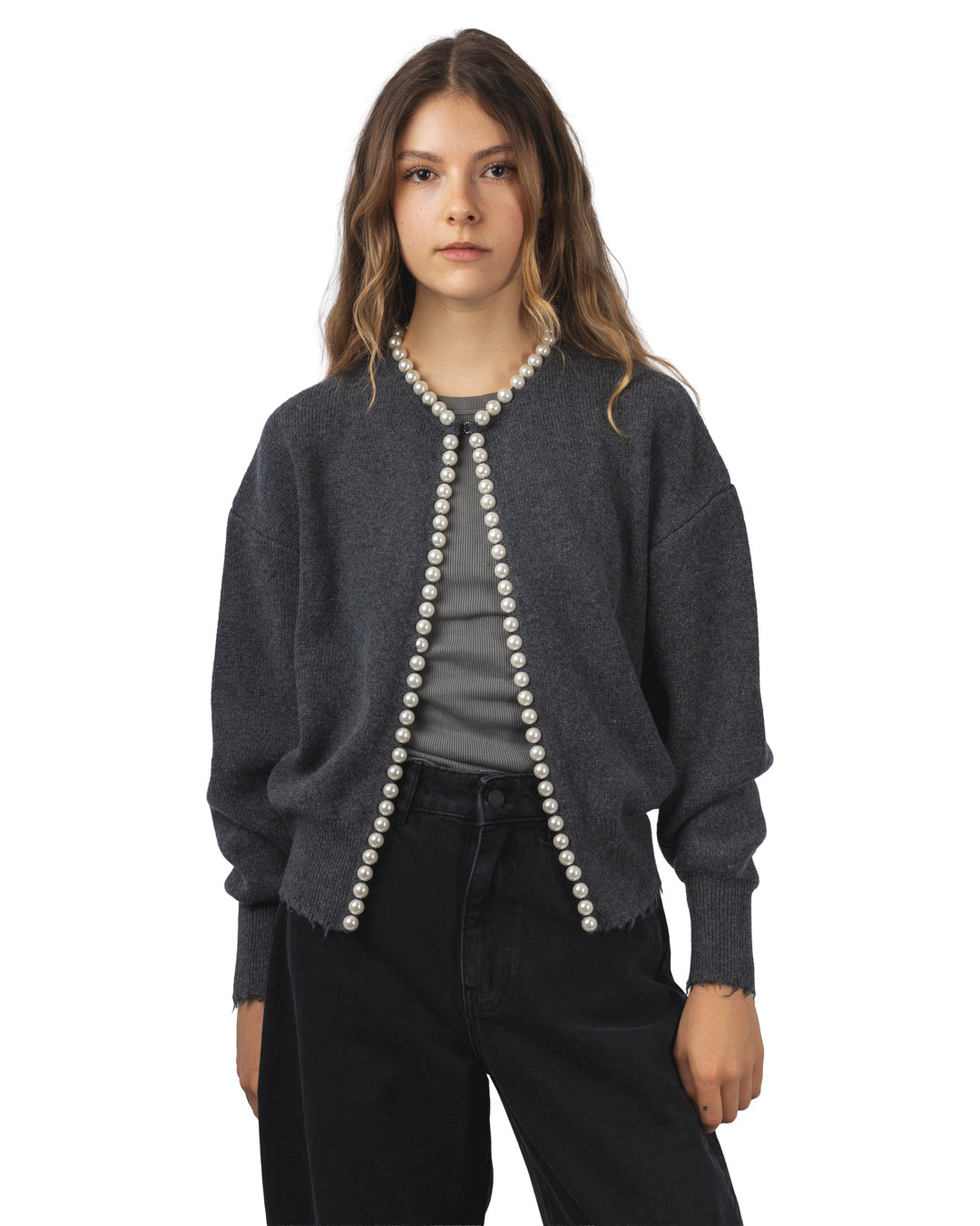 Ideas Knit Cardigan with Beads