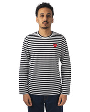 Striped L/S T-Shirt Red Emblem