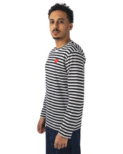 Striped L/S T-Shirt Red Emblem