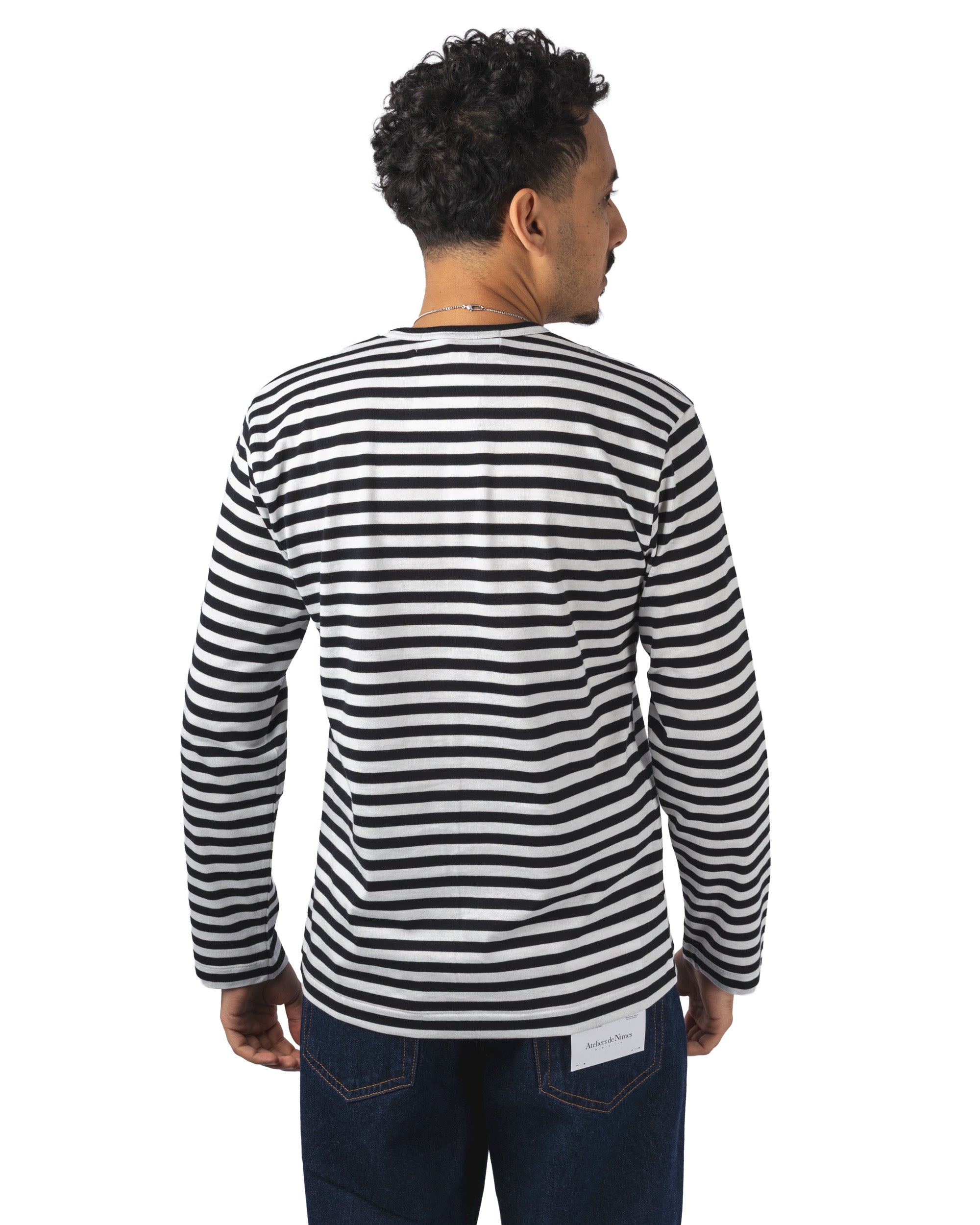 Striped L/S T-Shirt Red Emblem