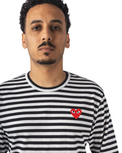 Striped L/S T-Shirt Red Emblem