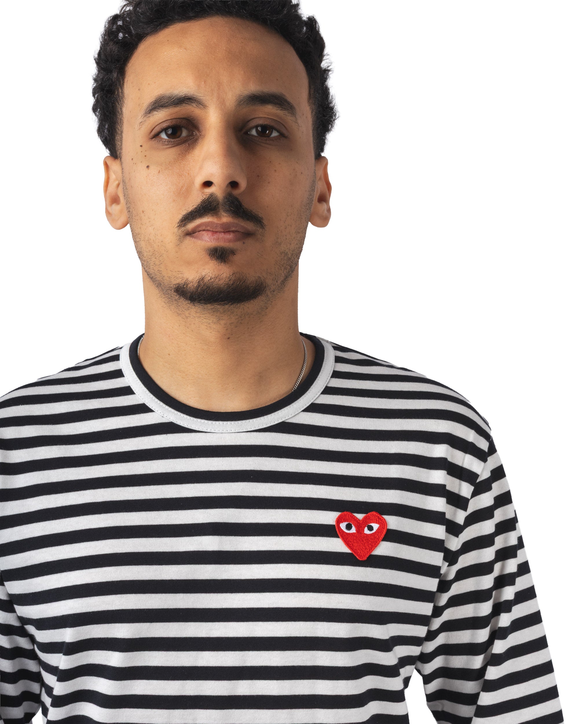 Striped L/S T-Shirt Red Emblem