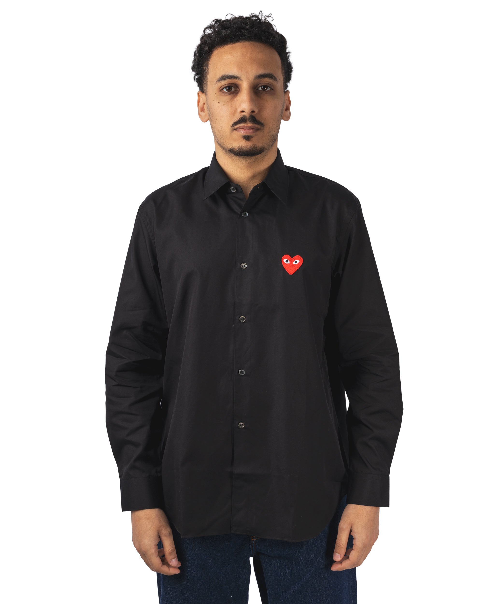 Shirt Red Emblem Woven