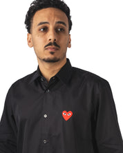 Shirt Red Emblem Woven