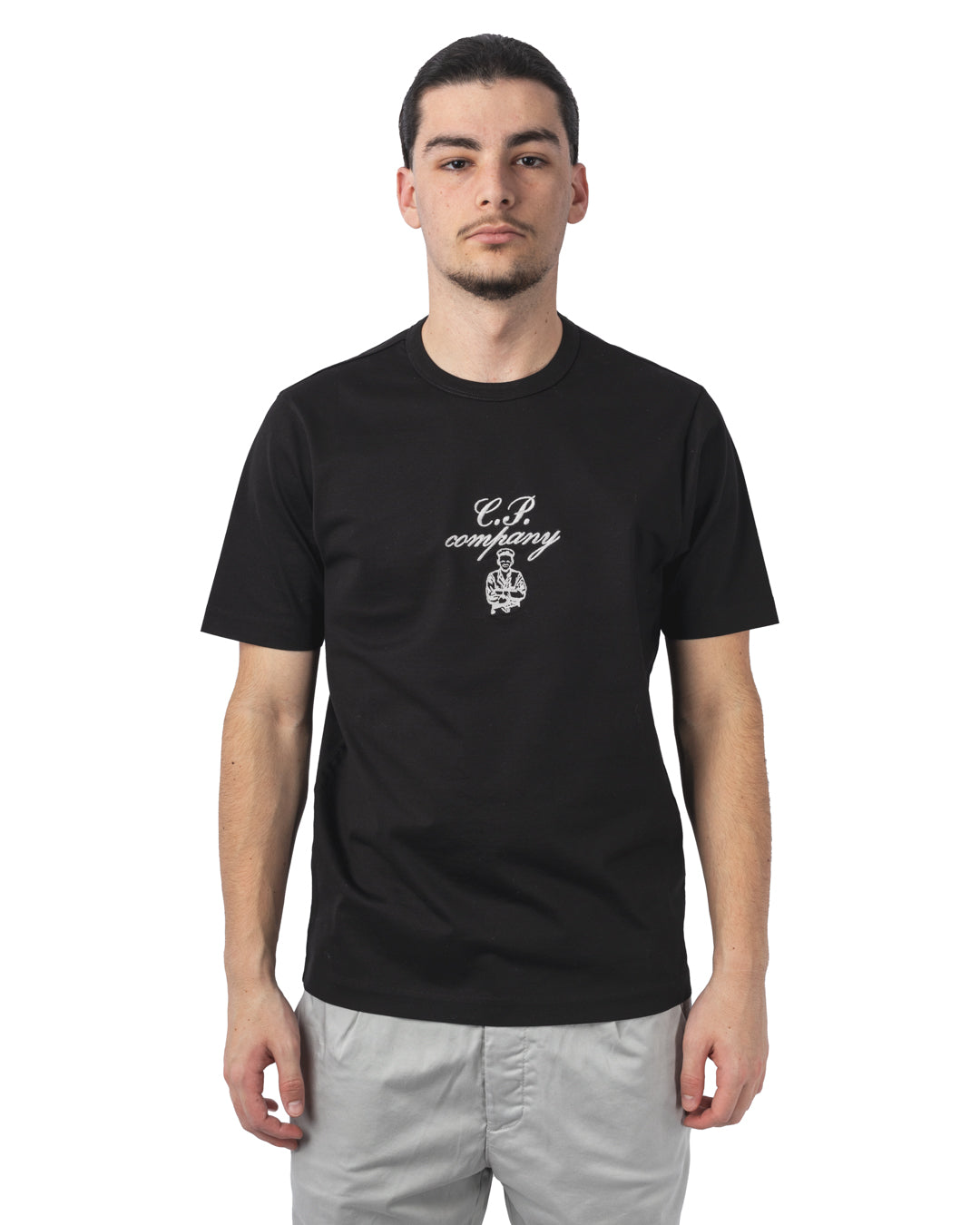 30/2 MERCERIZED JERSEY TWISTED EMBROIDERY T-SHIRT