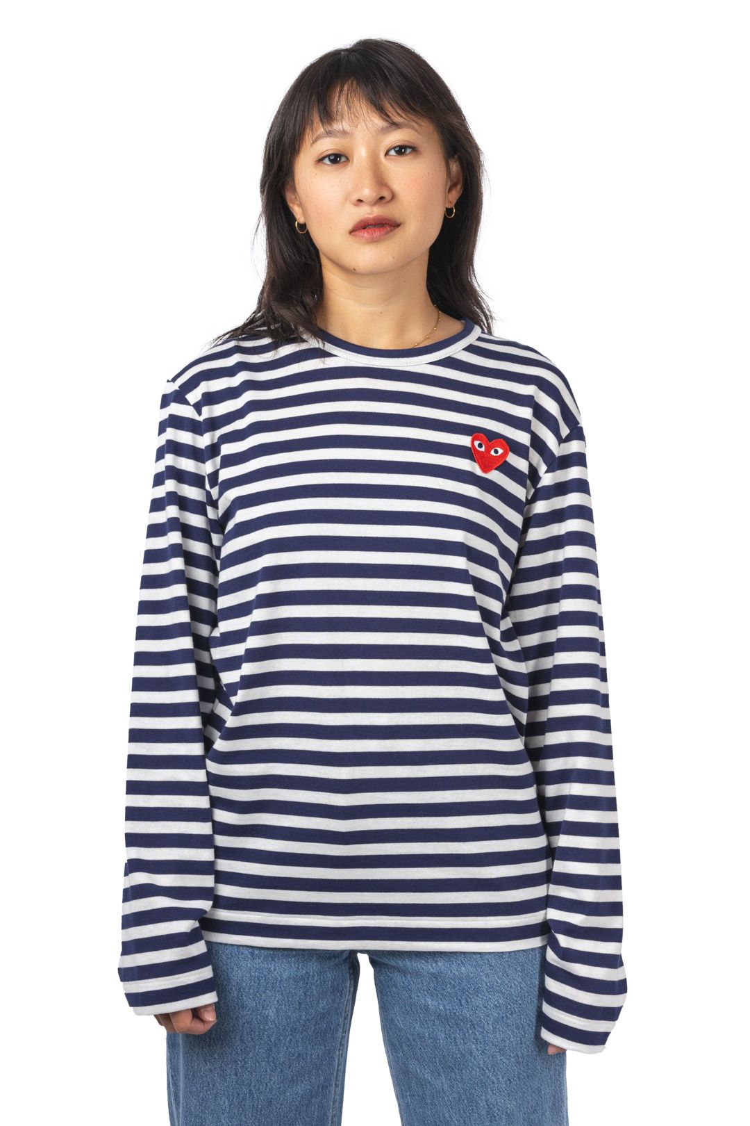 STRIPED T-SHIRT BIG HEART