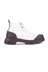 RUBBER LACE UP CITY BOOT