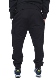 Diagonal Raised Fleece Cargo Sweatpants