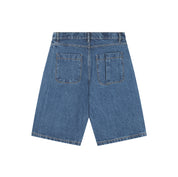 Round pocket Denim Shorts