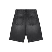 Round pocket Denim Shorts