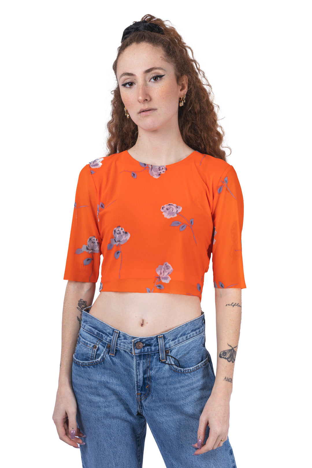 MESH CROPPED T-SHIRT