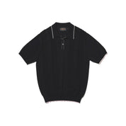 Knit Polo Raised Pattern Jacquard Line