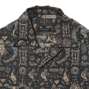 Open Collar Block Print