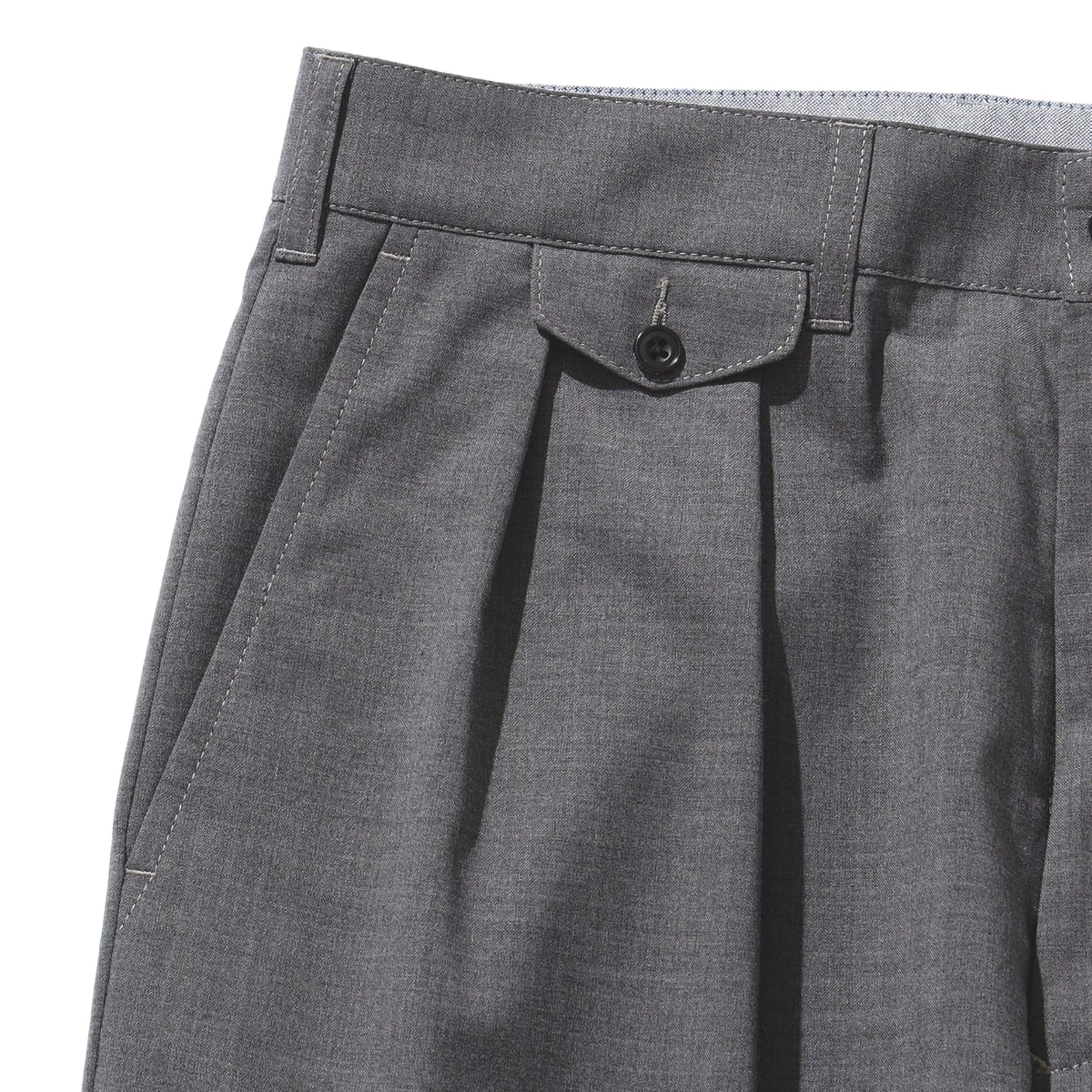 2 Pleats Tapered Wool Tropical
