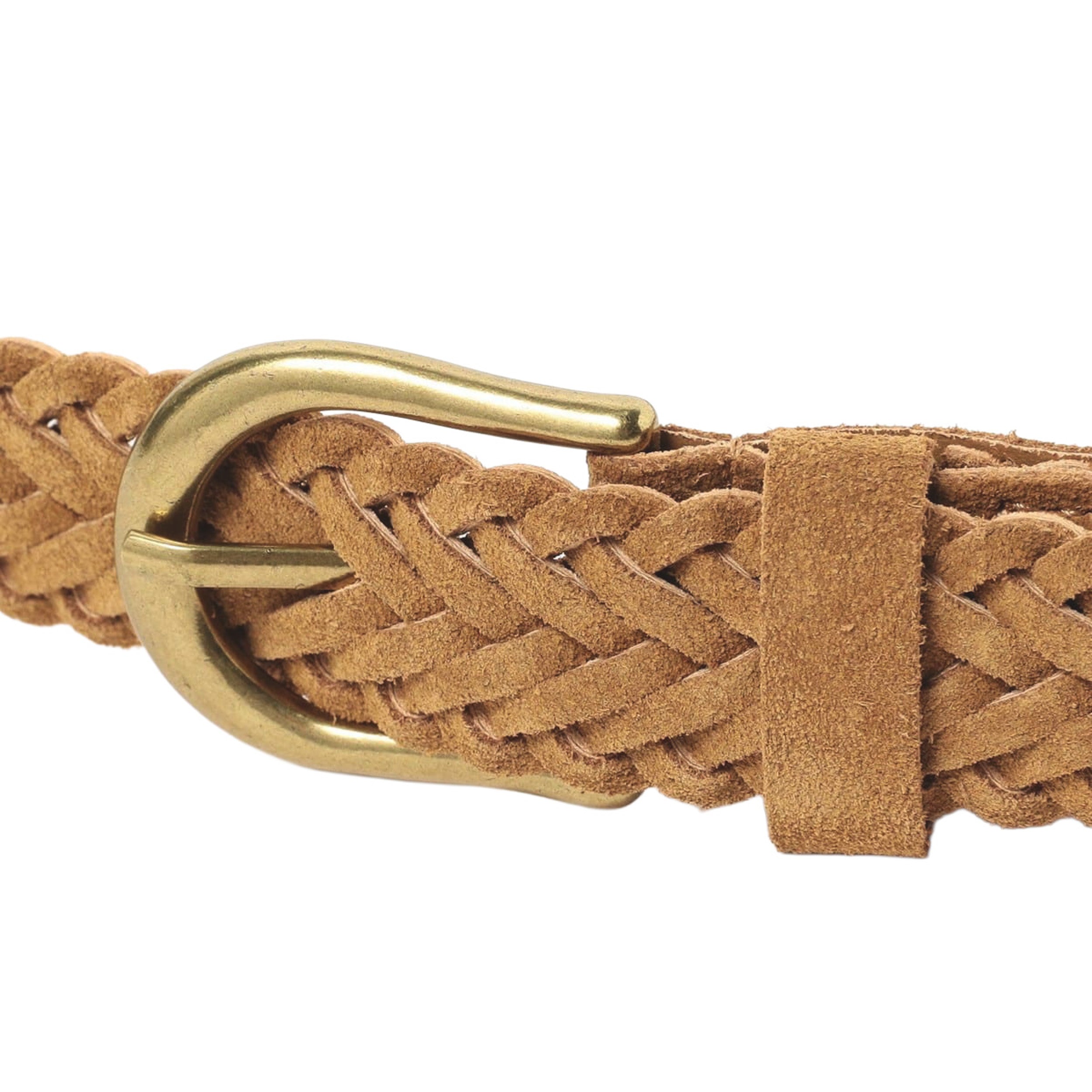 Suede Mesh Belt