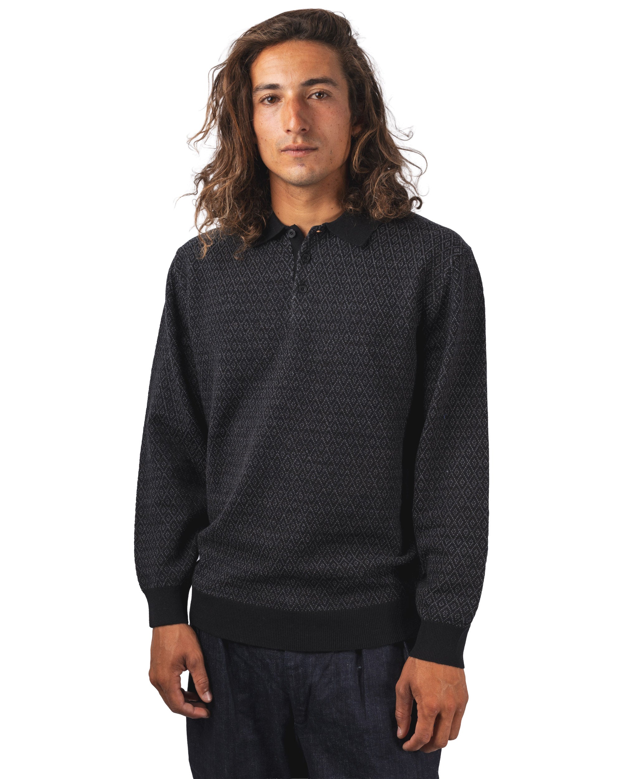 Knit Polo Diamond Pattern – People's Rag