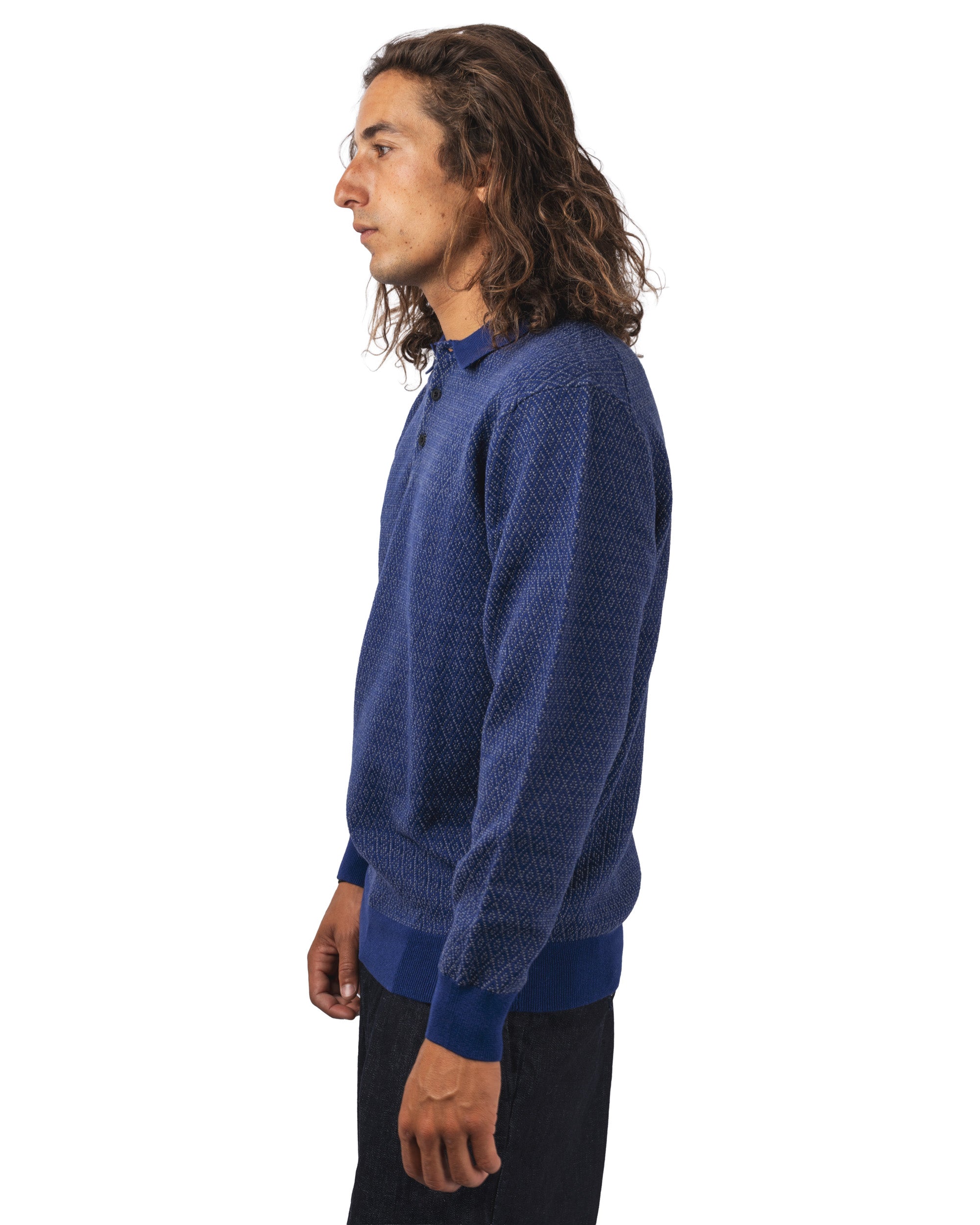 Knit Polo Diamond Pattern