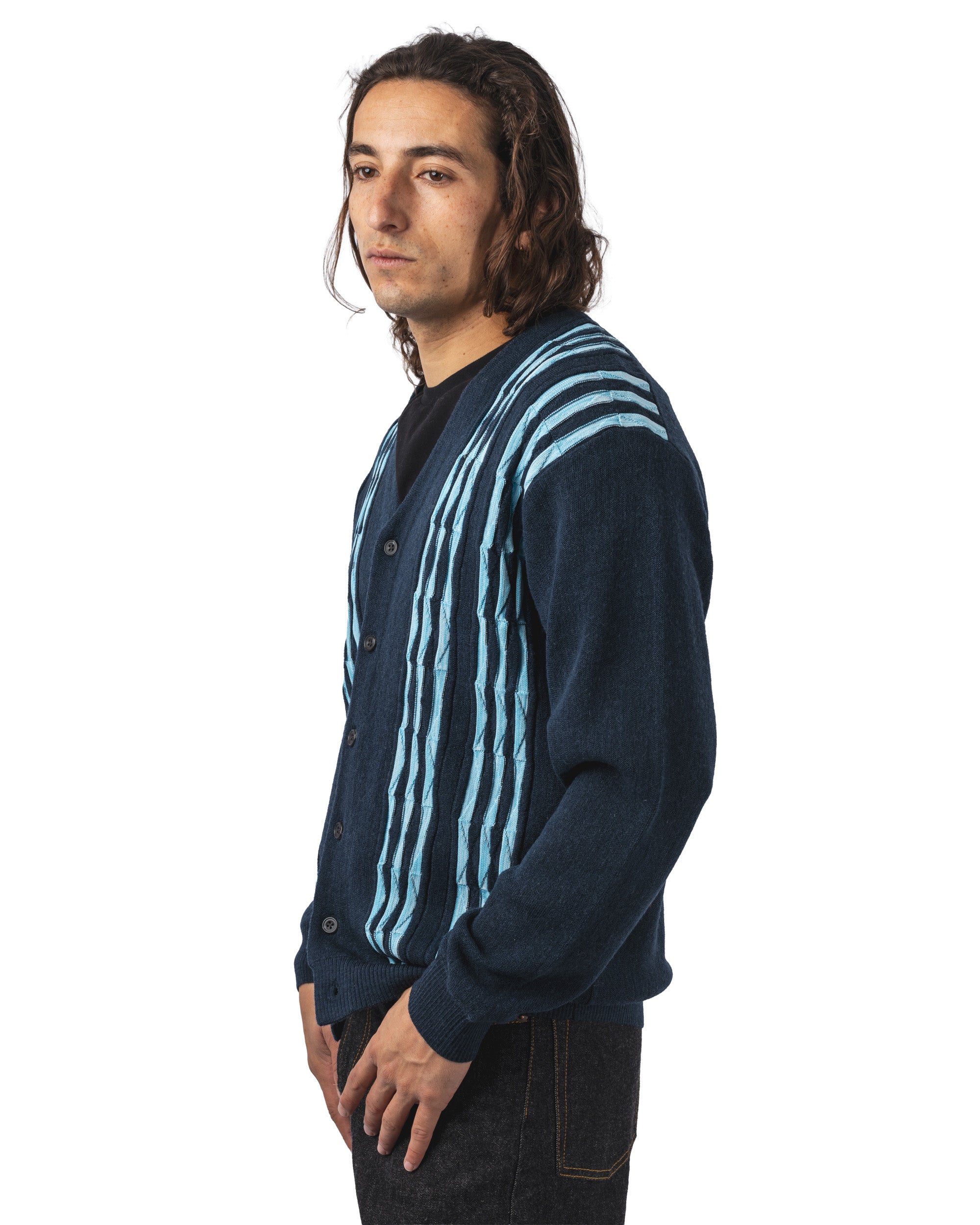 Born Stripe 14G Cardigan