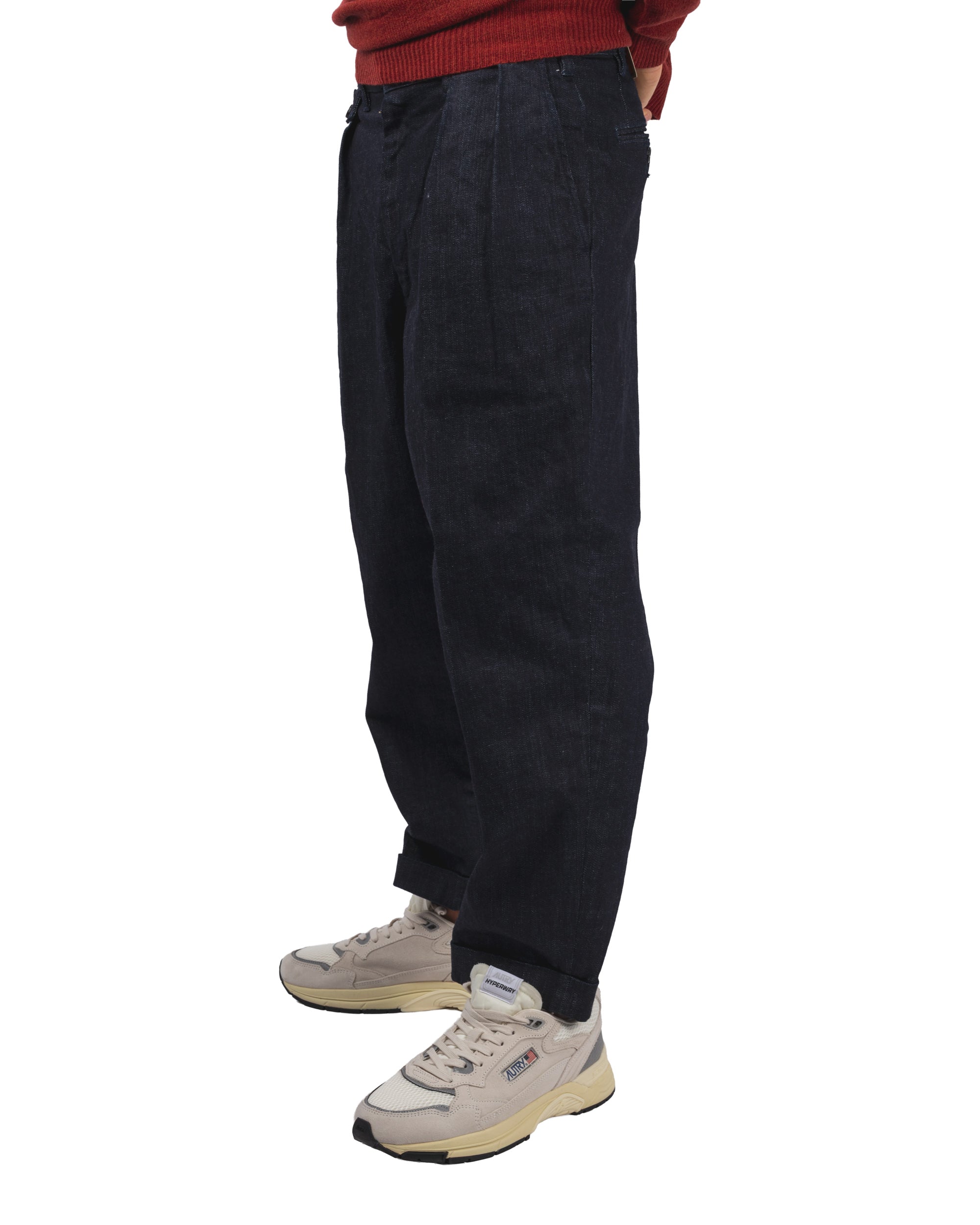 2 Pleats Tapered Denim