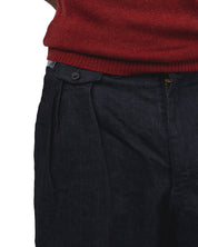 2 Pleats Tapered Denim
