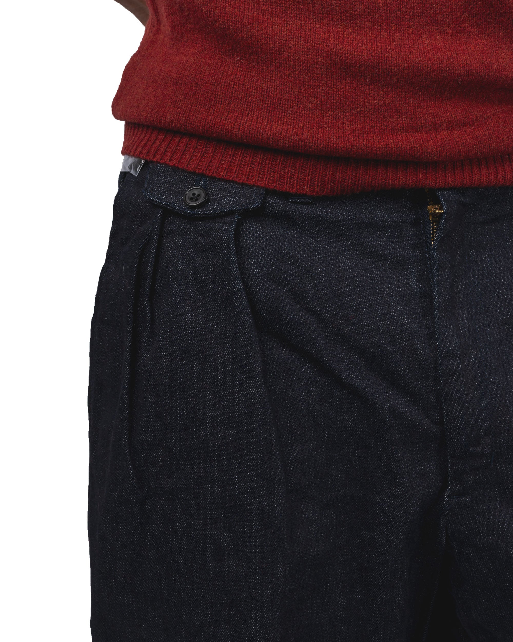 2 Pleats Tapered Denim