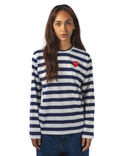 Stripe Emblem x Rhinestone L/S