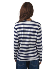 Stripe Emblem x Rhinestone L/S