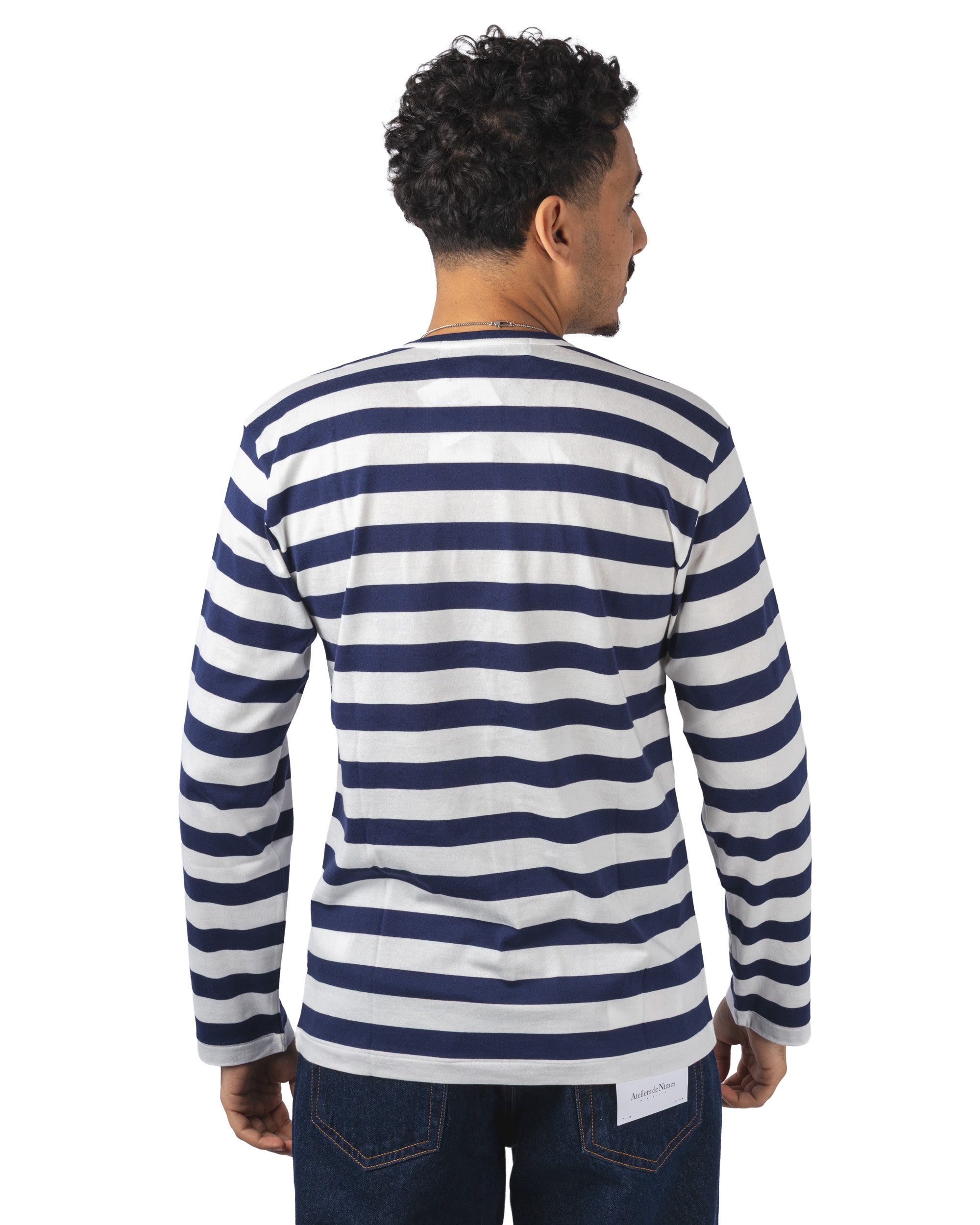 Stripe Emblem x Rhinestone L/S
