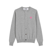 Round Neck Cardigan Pink Emblem
