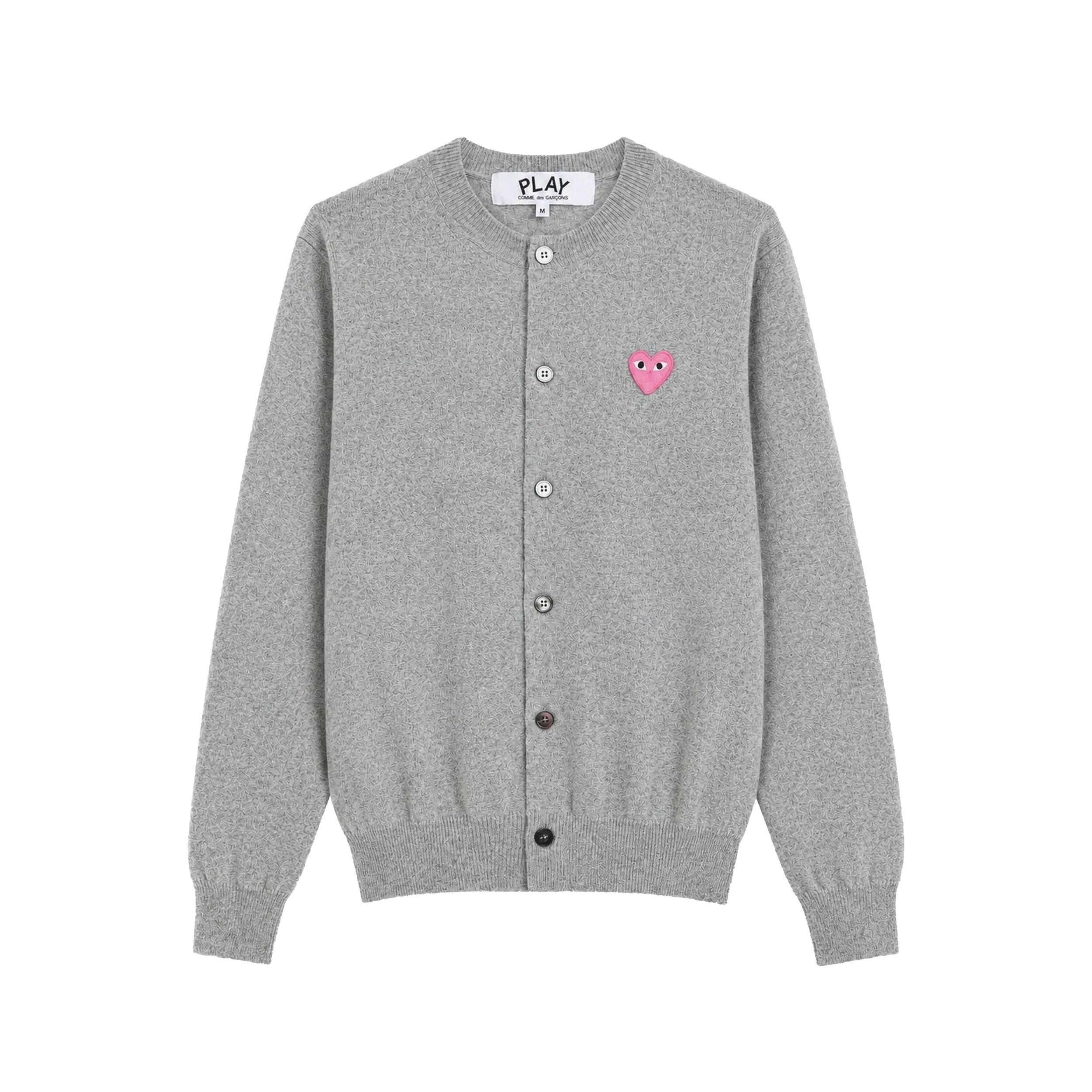 Round Neck Cardigan Pink Emblem