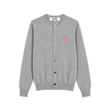 Round Neck Cardigan Pink Emblem