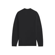 Waffle Knit Cotton Crewneck Lens Sweater