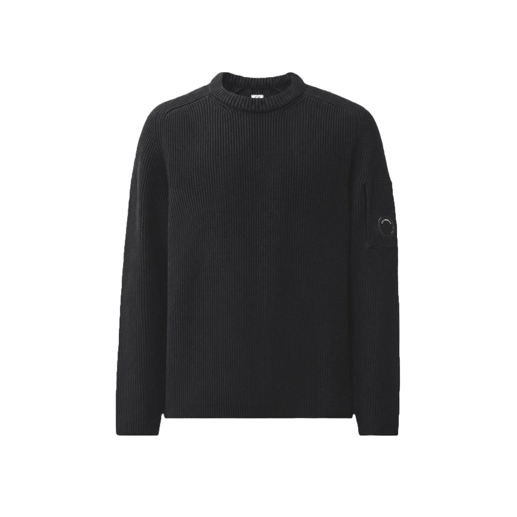 Full Rib Cotton Crewneck Lens Sweater
