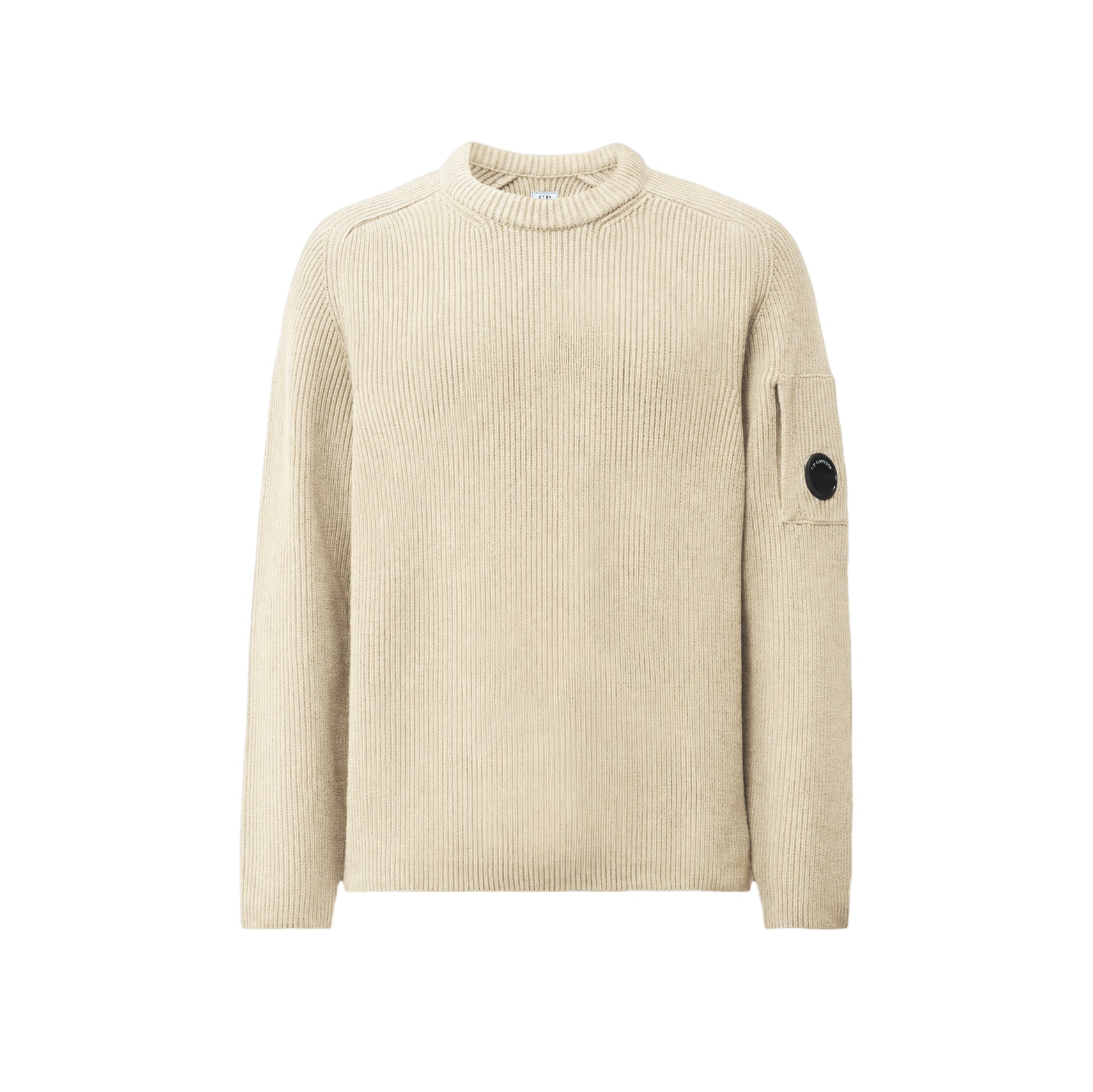 Full Rib Cotton Crewneck Lens Sweater