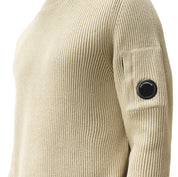 Full Rib Cotton Crewneck Lens Sweater