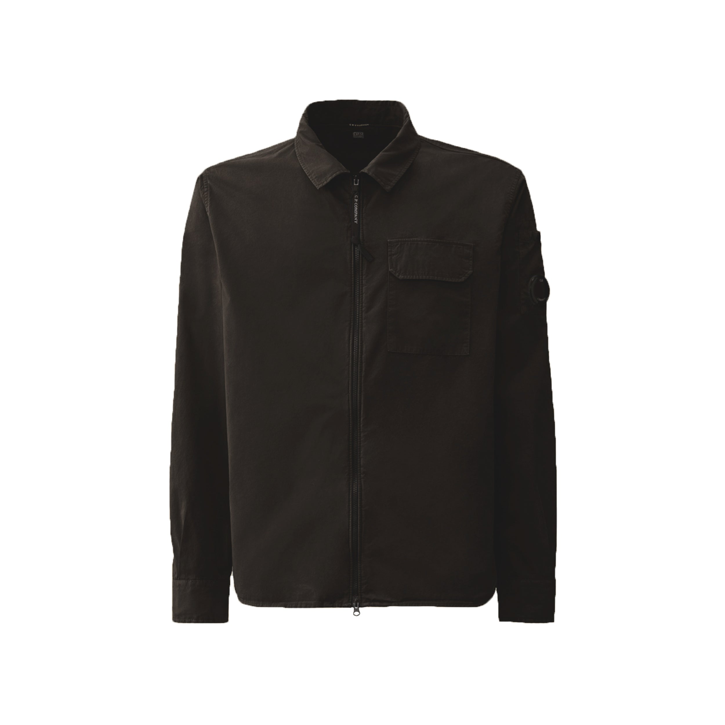 Organic Gabardine Zipped Lens Overshirt