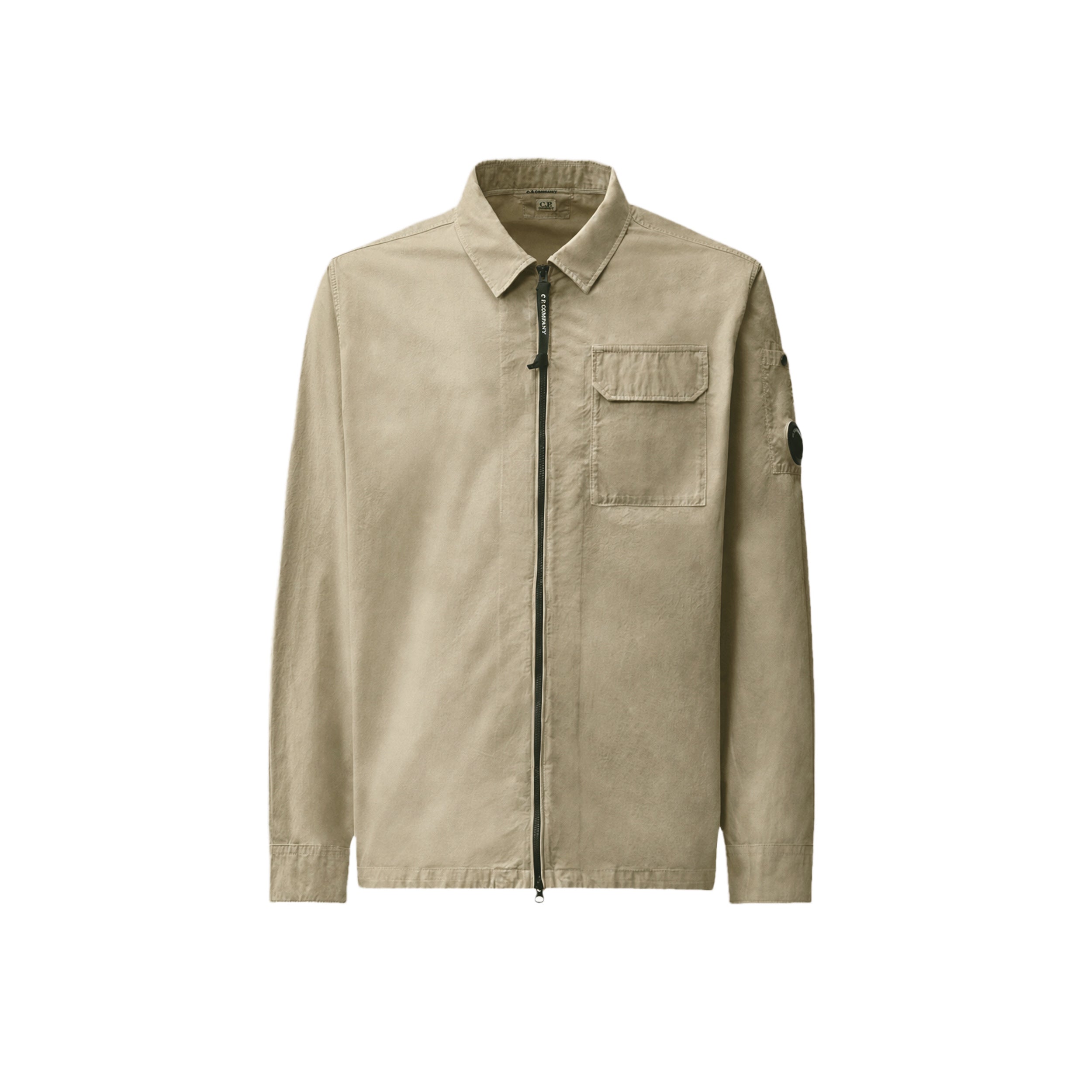 Organic Gabardine Zipped Lens Overshirt