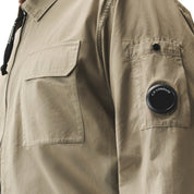 Organic Gabardine Zipped Lens Overshirt