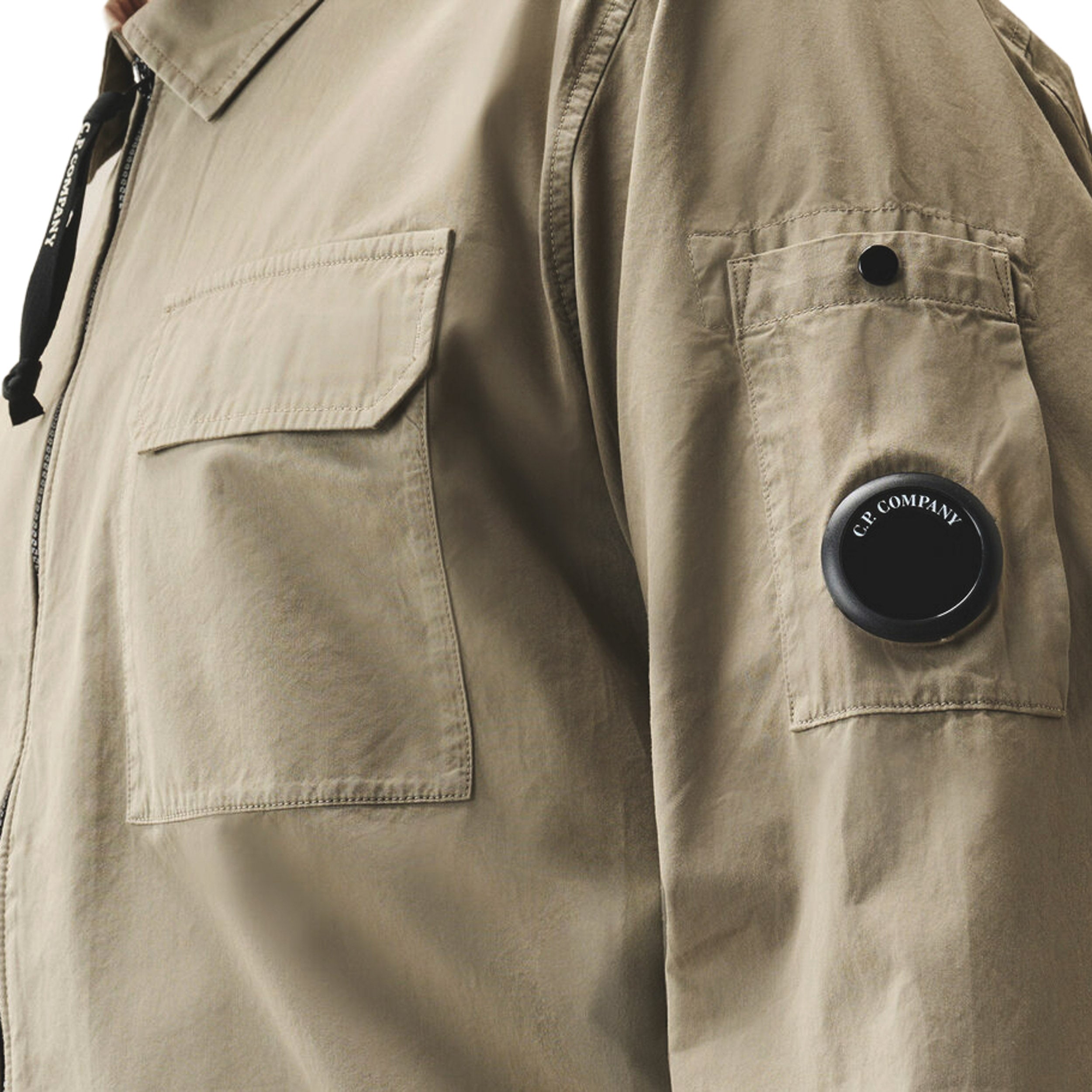 Organic Gabardine Zipped Lens Overshirt