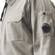 Organic Gabardine Zipped Lens Overshirt