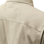 Organic Gabardine Zipped Lens Overshirt