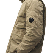 Twill Mixed Hooded Zip Jacket