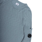 Cotton/Nylon Crewneck Lens Sweater