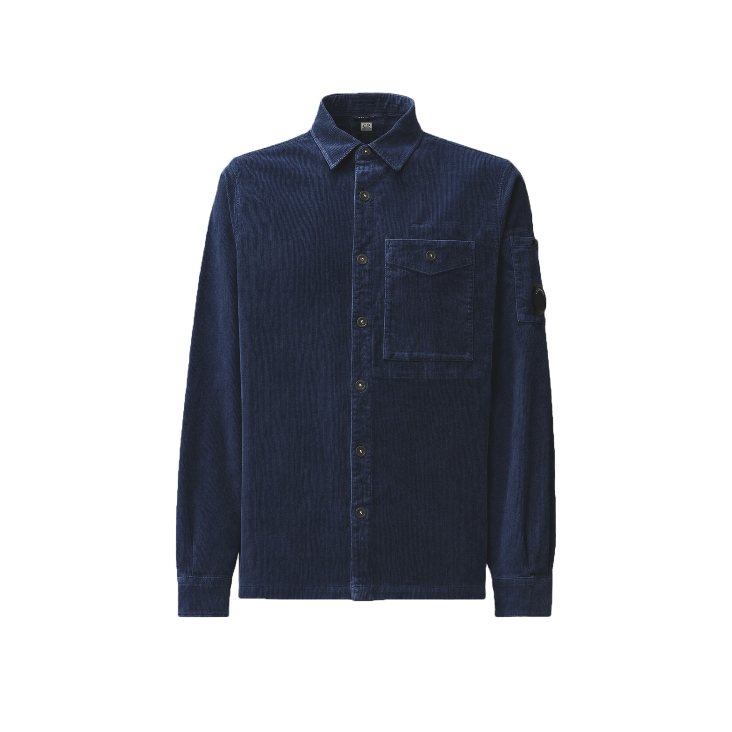 Chemise à manches longues et lentilles boutonnées en velours côtelé