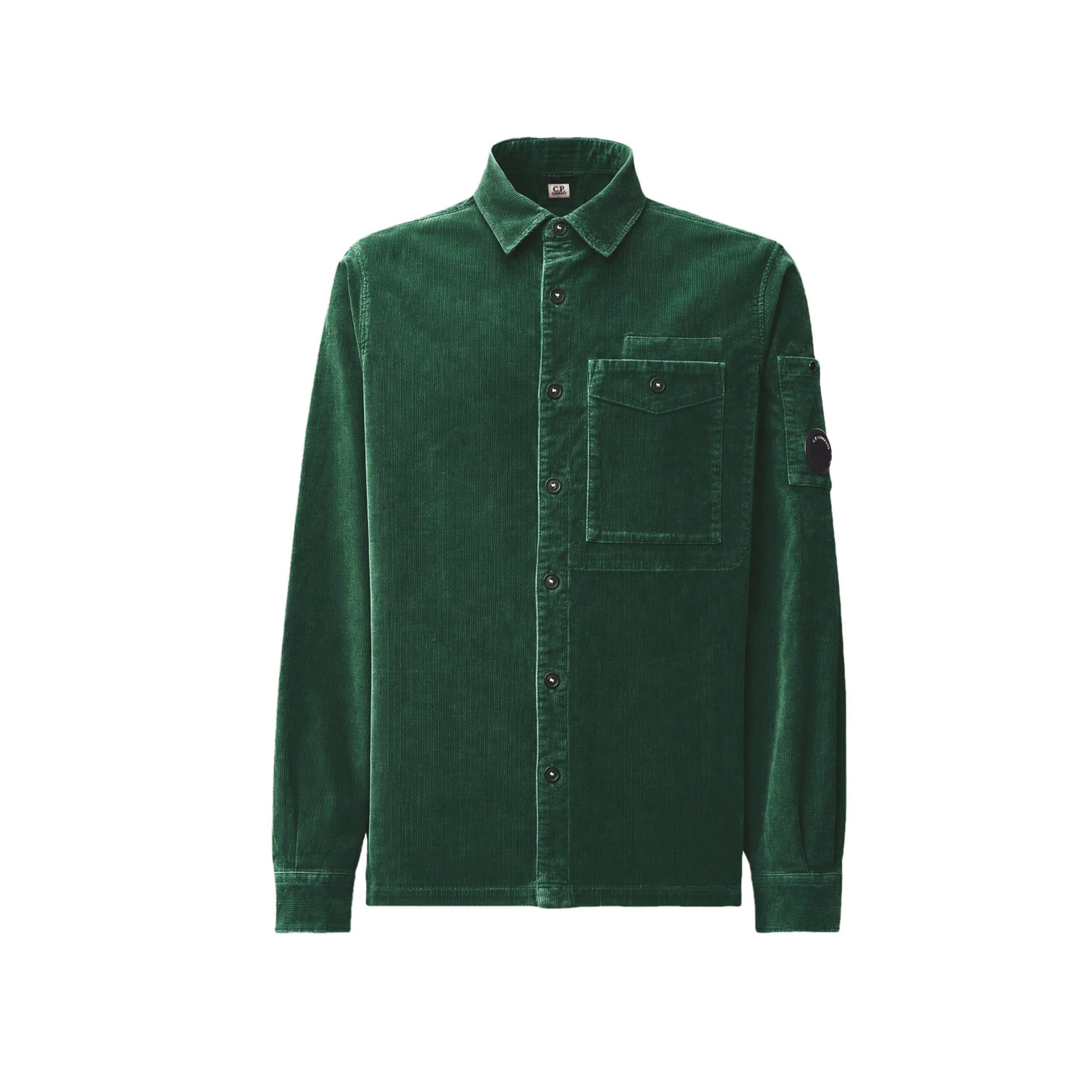Corduroy Long Sleeve Button Lens Shirt