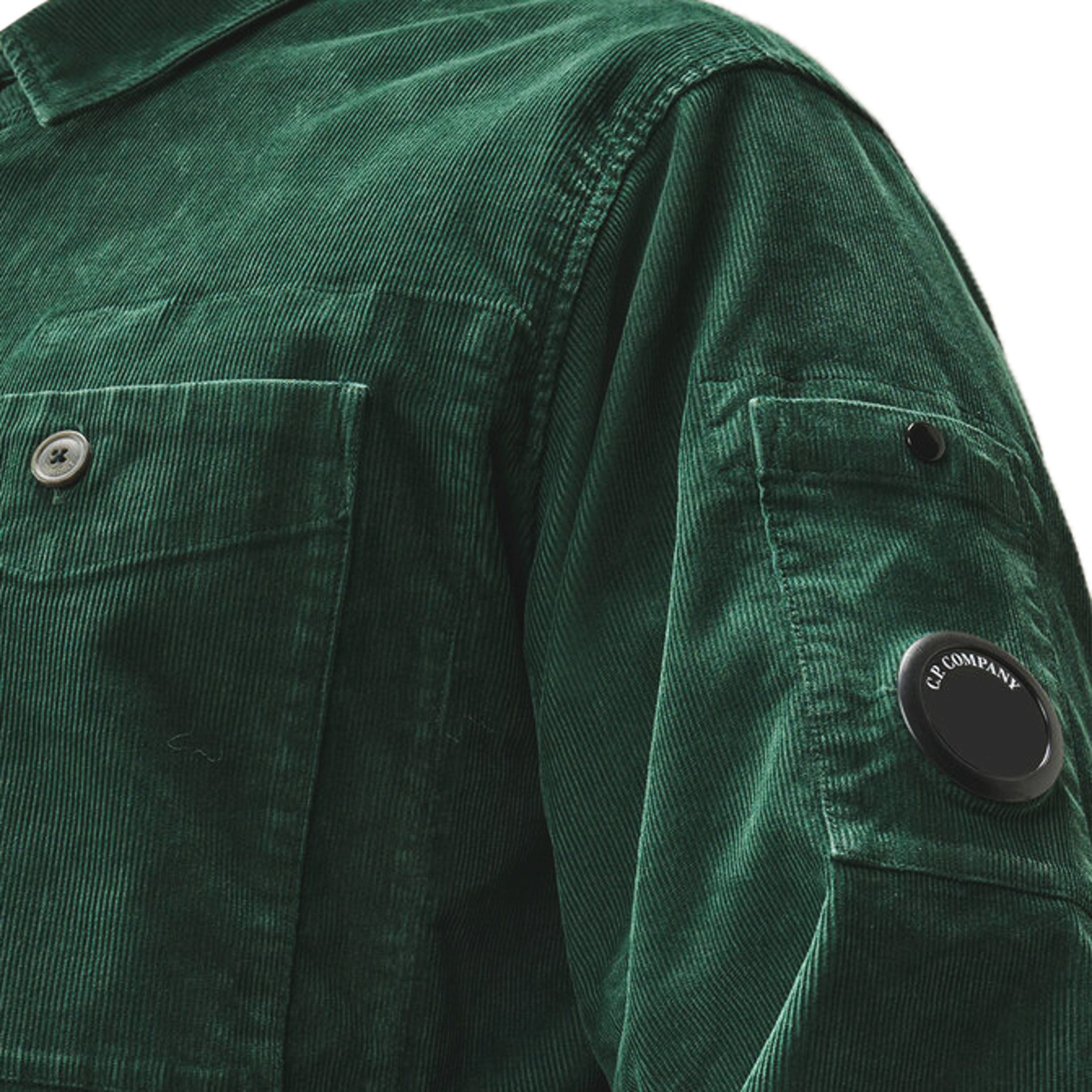 Corduroy Long Sleeve Button Lens Shirt
